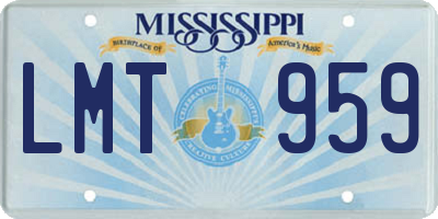 MS license plate LMT959