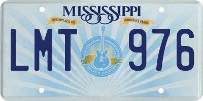 MS license plate LMT976