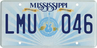 MS license plate LMU046