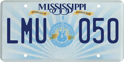 MS license plate LMU050