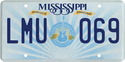 MS license plate LMU069
