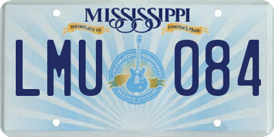 MS license plate LMU084