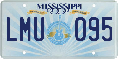 MS license plate LMU095
