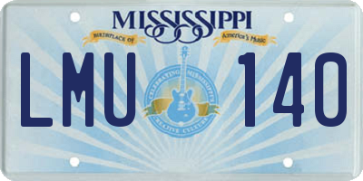 MS license plate LMU140