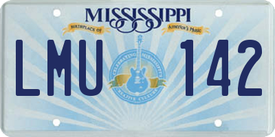 MS license plate LMU142
