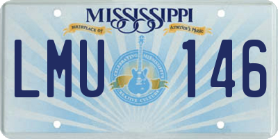 MS license plate LMU146