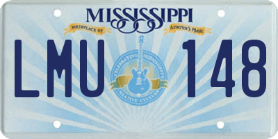 MS license plate LMU148