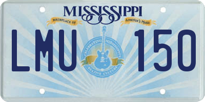 MS license plate LMU150