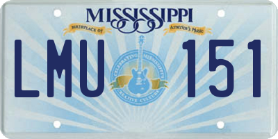 MS license plate LMU151