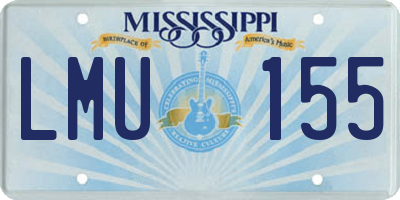 MS license plate LMU155