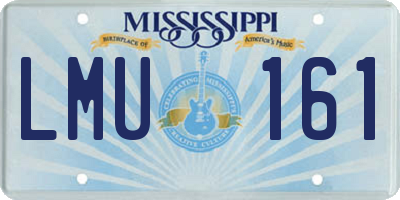 MS license plate LMU161