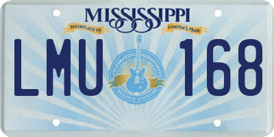 MS license plate LMU168