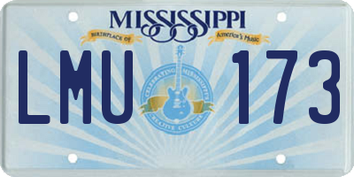 MS license plate LMU173
