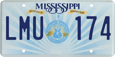 MS license plate LMU174