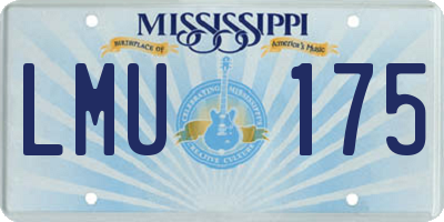 MS license plate LMU175