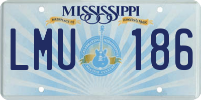 MS license plate LMU186