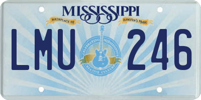 MS license plate LMU246