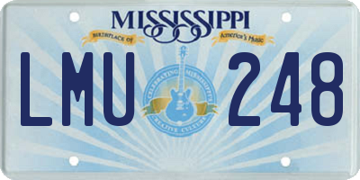 MS license plate LMU248