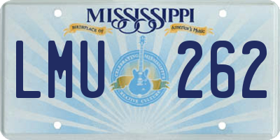 MS license plate LMU262