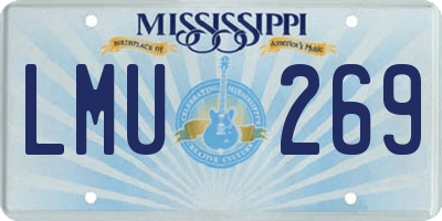 MS license plate LMU269