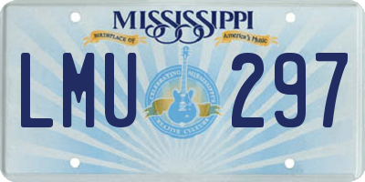 MS license plate LMU297
