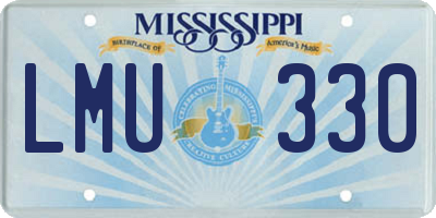 MS license plate LMU330