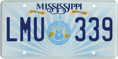 MS license plate LMU339