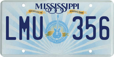 MS license plate LMU356