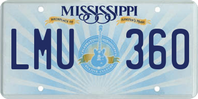 MS license plate LMU360