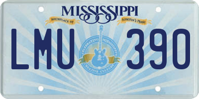 MS license plate LMU390