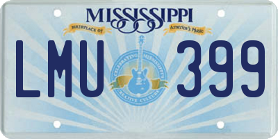 MS license plate LMU399
