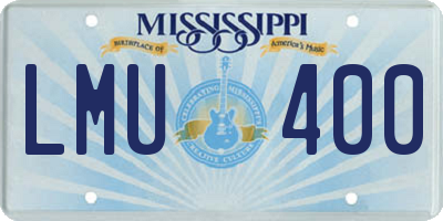 MS license plate LMU400