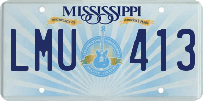 MS license plate LMU413