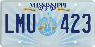 MS license plate LMU423