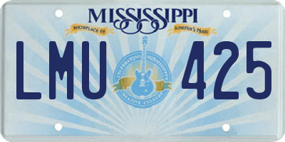 MS license plate LMU425