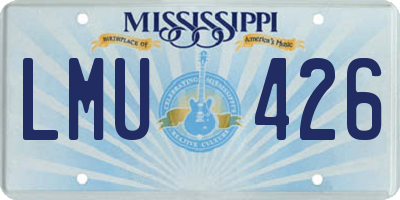MS license plate LMU426