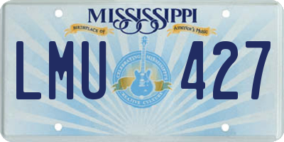 MS license plate LMU427