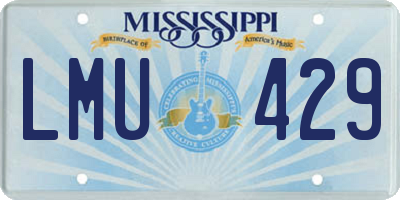 MS license plate LMU429