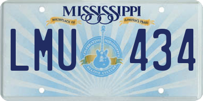 MS license plate LMU434