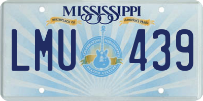 MS license plate LMU439