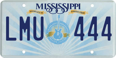 MS license plate LMU444