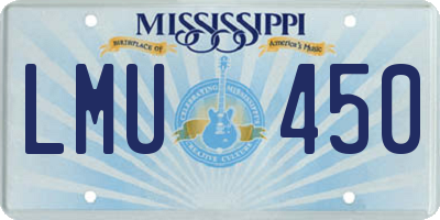 MS license plate LMU450