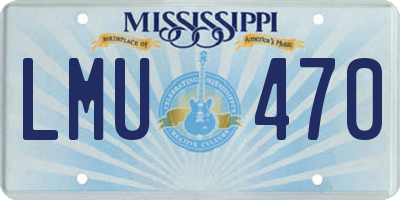 MS license plate LMU470