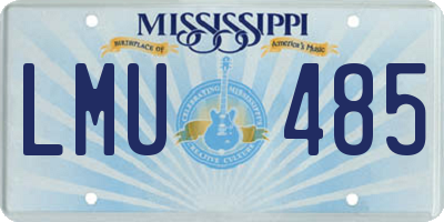 MS license plate LMU485