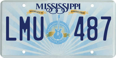 MS license plate LMU487