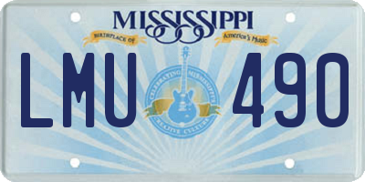 MS license plate LMU490