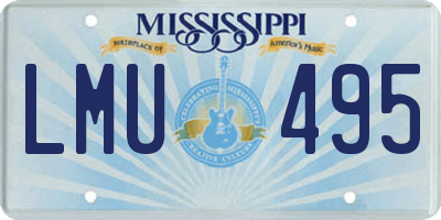 MS license plate LMU495