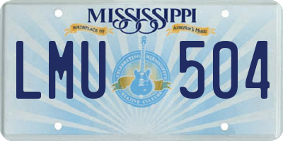 MS license plate LMU504