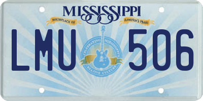 MS license plate LMU506