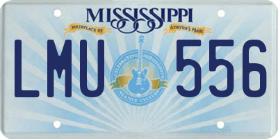 MS license plate LMU556
